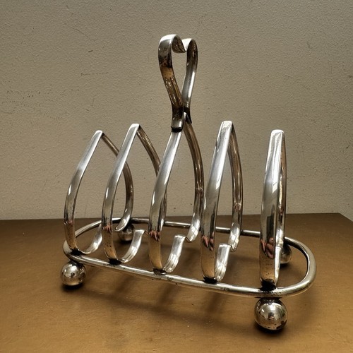 1855 silver plate toast rack - plate,