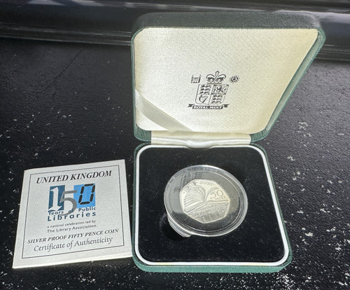 Silver proof coin 50p - proof,