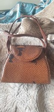 Cosettini Italian Python Skin Leather Mini Handbag Stunning New