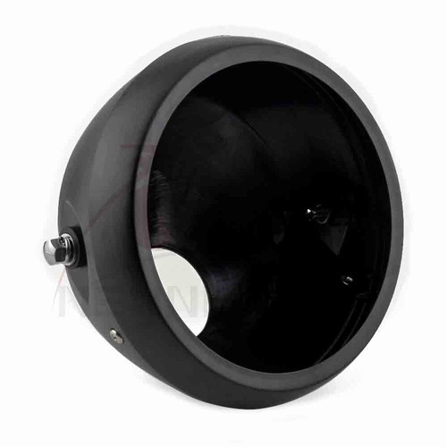 Motorcycle headlight black - 7",