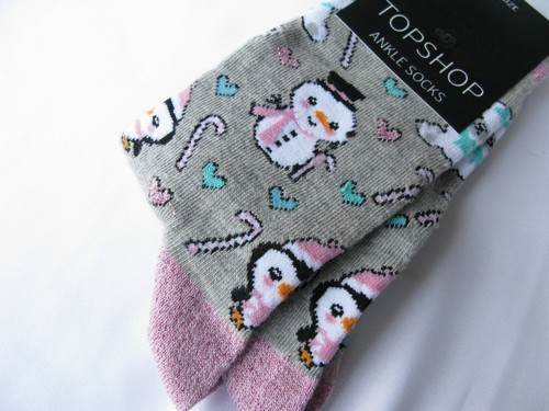 Topshop ankle socks snowman - socks,