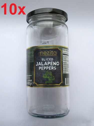 10x empty glass pickle jars - 10x,