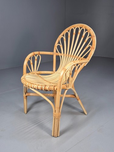 Vintage cane armchair 1970s - vintage,
