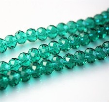 FACETED RONDELLE ABACUS CRYSTAL GLASS BEADS 4mm 6mm 8mm 10mm COLOUR CHOICE