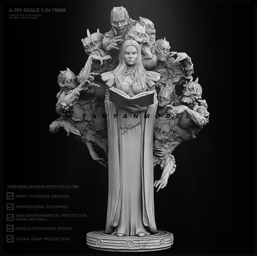 Witch unpainted resin - 1/24,