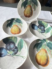 5X Bowl/plates The Garden Table By Maxwell And Williams Fine China Pears&Plumbs