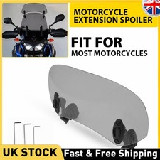 Motorbike Motorcycle Clip On Windshield Wind Screen Deflector Extension Spoiler