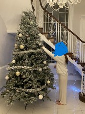 Gorgeous Artificial Christmas Tree - Green with white snow effect. 3 parts 