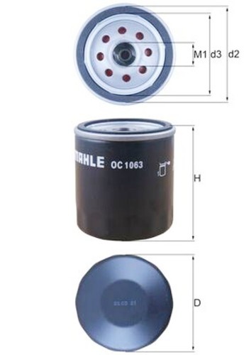 Oil filter mahle fits ford - filter,
