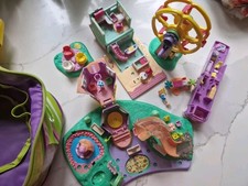 Vintage Polly Pocket Joblot Set Rides&surprise Fun Fair, Stable On The Go, Ferr