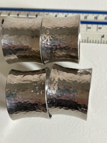 Silver hammered metal - silver,