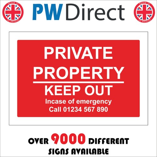 Sign private property keep - property, out