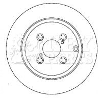 KEY PARTS KBD4380 Brake Disc Rear 279mm Outer Diameter Fits Toyota Corolla