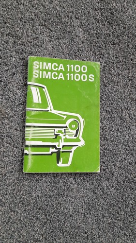 Simca 1100 handbook - 1100,