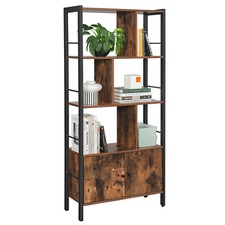 Retro Bookcase 4-Tier Shelving