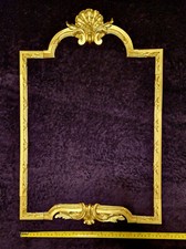 LARGE DECORATIVE FRAME VICTORIAN MOULDING ANTIQUE GILT WHITE WALL DECORATION