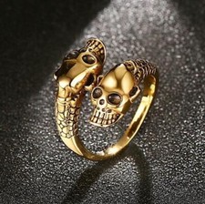 Stainless steel skull - stainless, rings