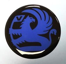 VAUXHALL GRIFFIN Sticker/Decal Blue on Black - 70mm HIGH GLOSS DOMED GEL FINISH
