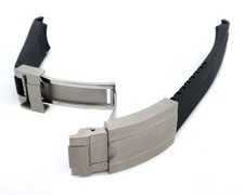 20mm Rubber B Type Strap for Rolex Submariner Vulcanised Rubber Deployment Clasp