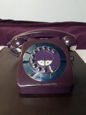 Retro Style Purple Rotary Phone with Push Buttons - NEXT