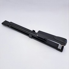 REXEL Long Arm Stapler 32cm Reach Black Heavy Duty Metal + Rubber Pads