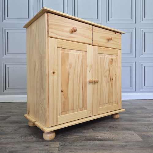 Rustic pine sideboard two door - rustic,