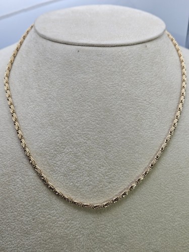14k yellow gold mens solid - 20",