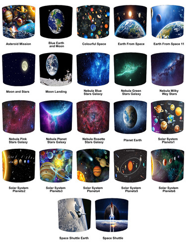 Outer space planets lampshades - planets,