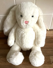 WH Smith White Cream Hopper The Bunny Rabbit Super Soft Plush Toy 12” BNWT