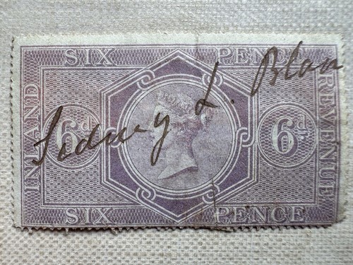 Revenue stamp 6d - revenue, inland
