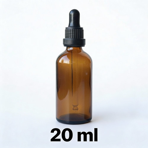 Amber glass dropper bottle - amber,