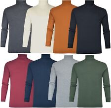 Mens Roll Neck Lightweight Baselayer Turtle Funnel Neck Winter Golf Top M - 3XL