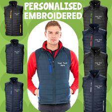 Custom Embroidered Text Result Core Compass Padded Softshell Gilet Bodywarmer