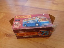 VINTAGE MATCHBOX LESNEY SUPERFAST NO.65 AIRPORT COACH EMPTY ORIGINAL BOX ONLY