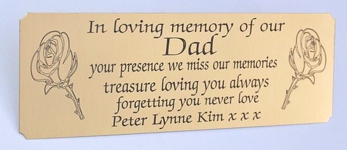 Personalised memorial bench - personalised,