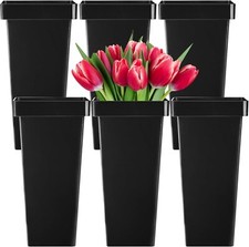 Kingrol 6 Pack Plastic Flower Vases, 13.25 Inch Tall Plant Pots,Multipurpose pro