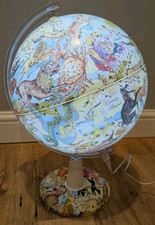 EXERZ 30CM Art Globe Zodiac Illuminated – Illustrated Map of Zodiac Region