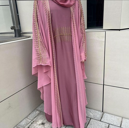 Pink embroidery eid partywear - pink,