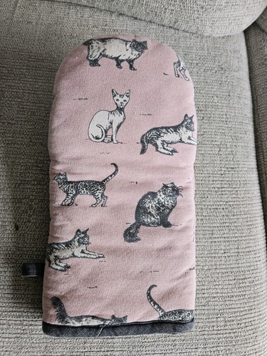Pink cat print - oven, mitt
