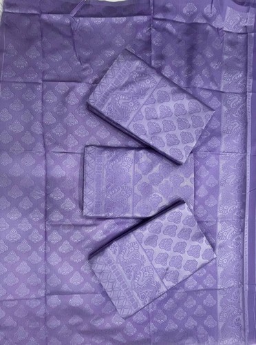 Lavender lichi silk saree - lichi,