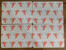 4 BNWOT Beach Lobster Grey Nautical Table Rectangular Cork Backed Place Mat Set