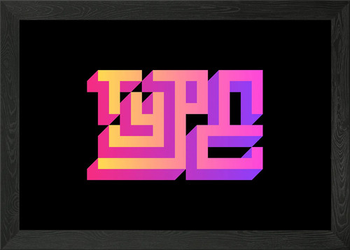 Type framed wall art poster - type,