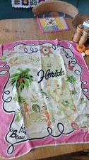 VINTAGE ECHO SILK SCARF LARGE FLOIRDA MIAMI MAP HOLIDAY VACATION RARE