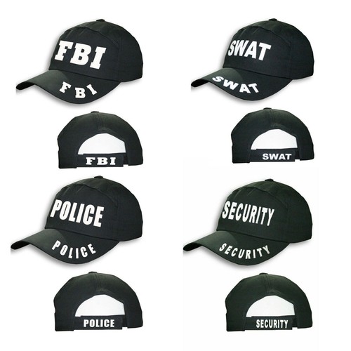 Black baseball cap fbi swat - cap,