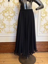 Beautiful Black Chiffon Evening Skirt By Frank Usher Size 12/14 EXC COND