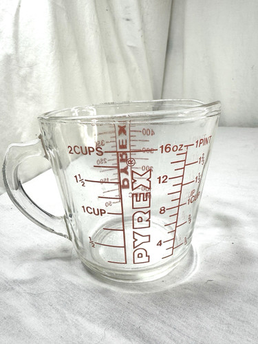 Vtg pyrex cup oz glass - vtg,