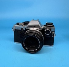 Vintage Olympus OM10 35mm SLR Film Camera with 50mm F/1.8 Lens & Manual Adapter