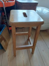 Early 20th Century School Laboratory Wooden Stool
