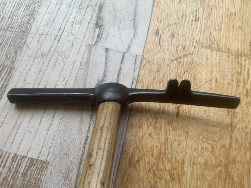 Unusual vintage hammer with