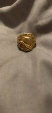 Mens Solid 9ct Gold Jewelco London Horse Saddle Rope Ring